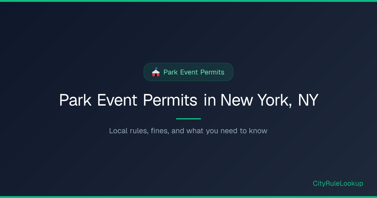Park Event Permits In New York NY 2026 Opengraph Image
